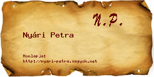 Nyári Petra névjegykártya